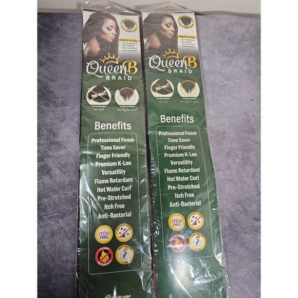 Queen B Braiding Hair 50 Inch 100% K-Lon Color TT1B/30 AND 1B - Picture 2 of 4